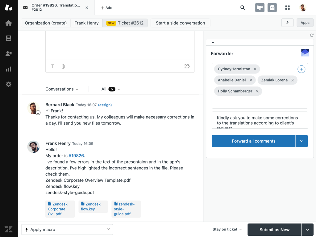 Forwarder primary marketing image — Messaging app on the Zendesk Marketplace